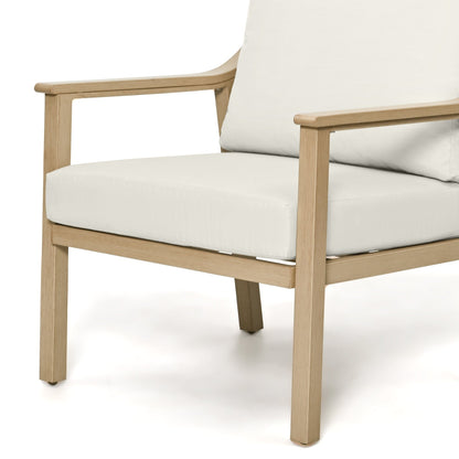 Set da conversazione in alluminio da 3 pezzi con tavolino e cuscini