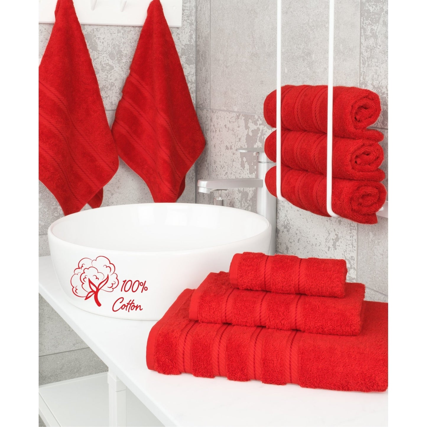 Set di asciugamani da bagno da 3 pezzi, 100% cotone, asciugamani da bagno turco di lusso, asciugamani per il viso extra large, set in saldo