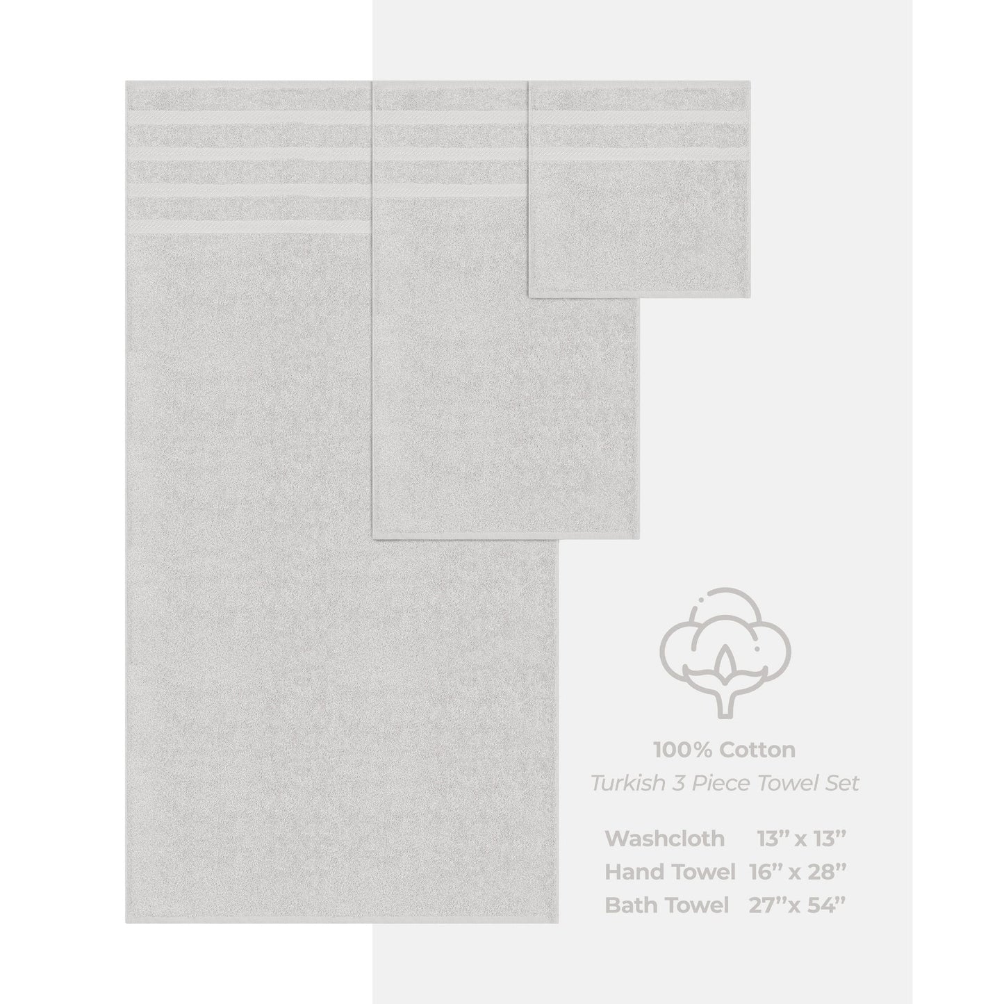 Set di asciugamani da bagno da 3 pezzi, 100% cotone, asciugamani da bagno turco di lusso, asciugamani per il viso extra large, set in saldo