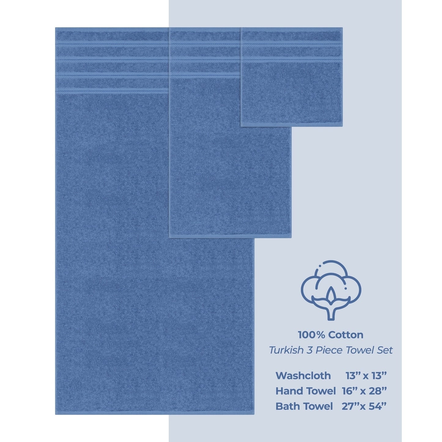 Set di asciugamani da bagno da 3 pezzi, 100% cotone, asciugamani da bagno turco di lusso, asciugamani per il viso extra large, set in saldo