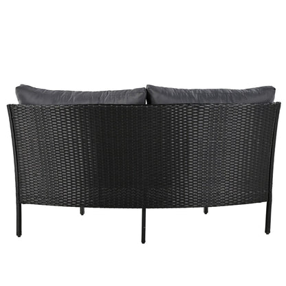 Set da conversazione curvo da esterno da 3 pezzi