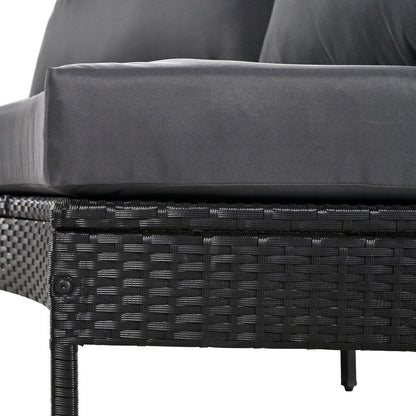 Set da conversazione curvo da esterno da 3 pezzi