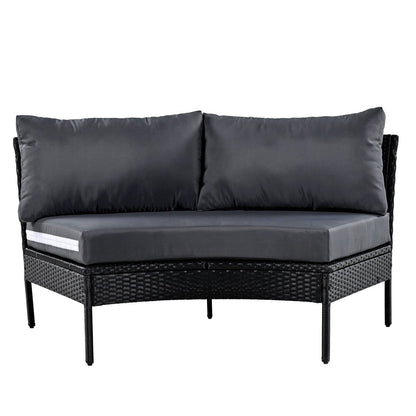 Set da conversazione curvo da esterno da 3 pezzi