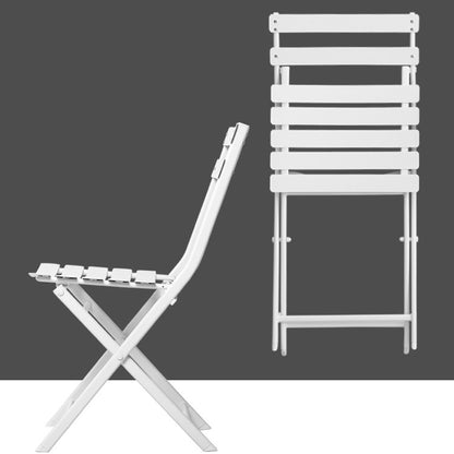 Set da bistrot da patio minimalista da 3 pezzi con tavolo rotondo pieghevole e sedie - 3-Piece-Patio-Bistro-Set