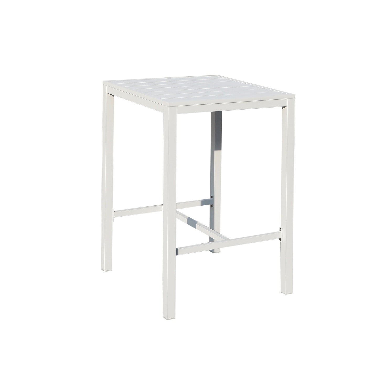 Set da bar in alluminio da esterno, 3 pezzi, set da pranzo per patio