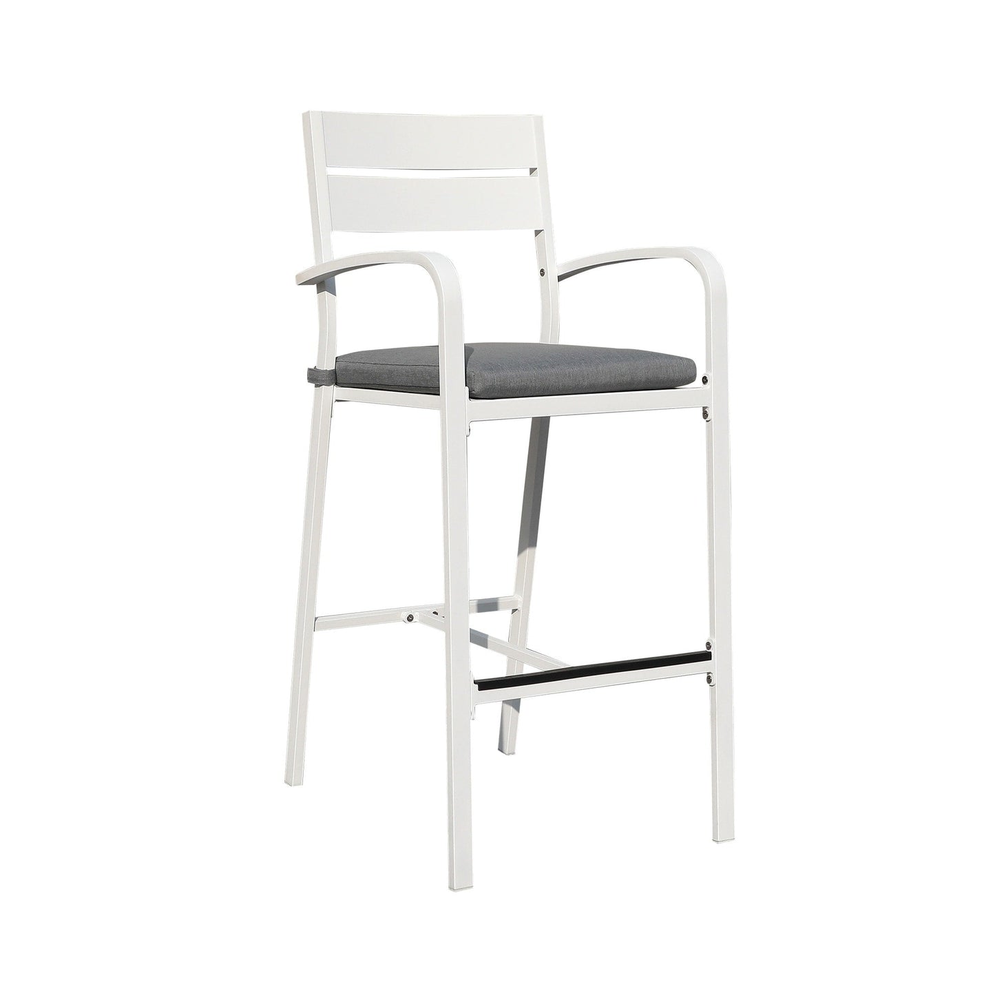 Set da bar in alluminio da esterno, 3 pezzi, set da pranzo per patio