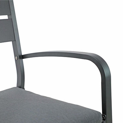 Set da bar in alluminio da esterno, 3 pezzi, set da pranzo per patio