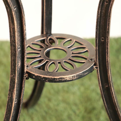 Set da bistrot da esterno in alluminio pressofuso da 3 pezzi