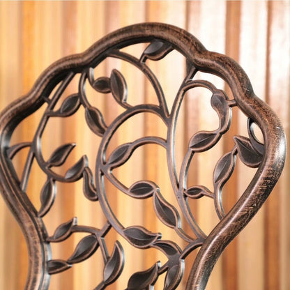 Set da bistrot da esterno in alluminio pressofuso da 3 pezzi