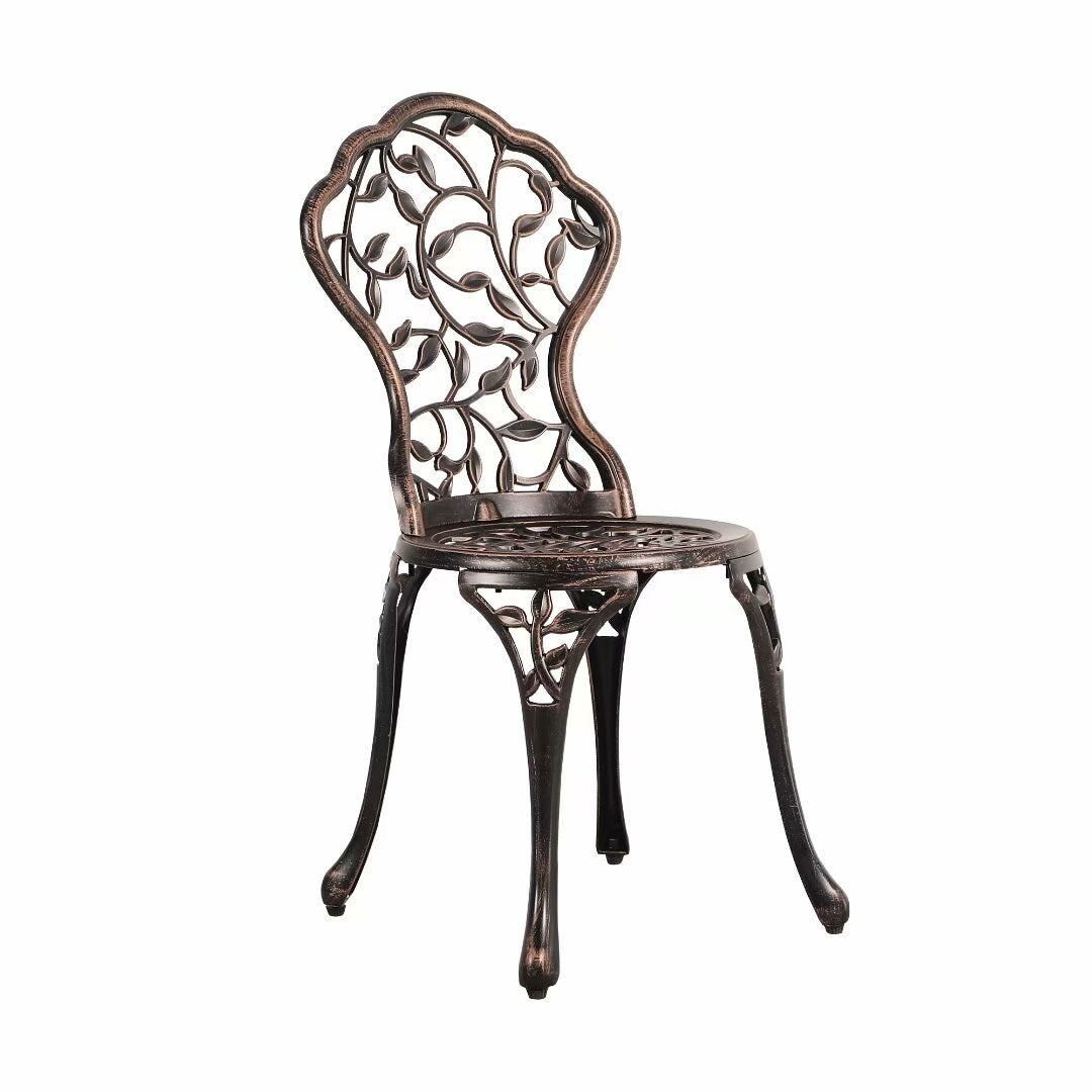 Set da bistrot da esterno in alluminio pressofuso da 3 pezzi