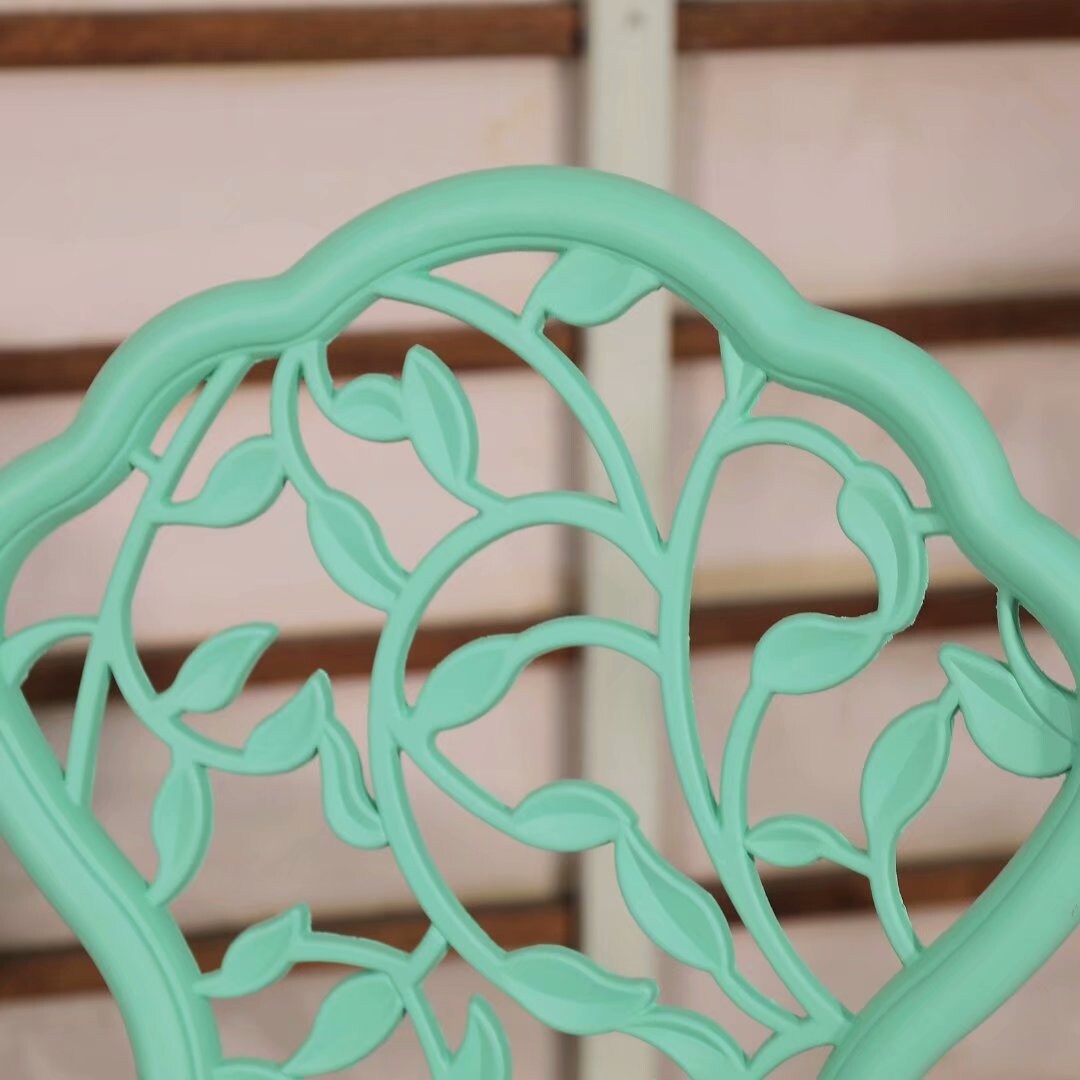 Set da bistrot da esterno in alluminio pressofuso da 3 pezzi