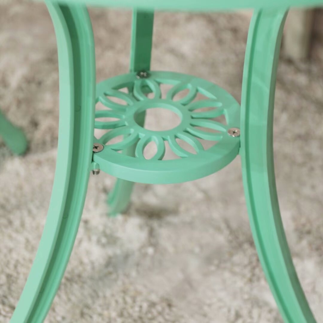 Set da bistrot da esterno in alluminio pressofuso da 3 pezzi