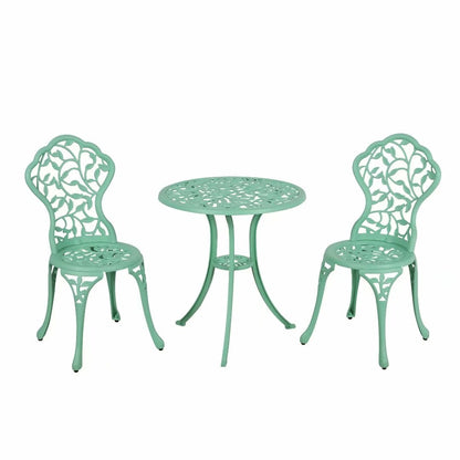 Set da bistrot da esterno in alluminio pressofuso da 3 pezzi