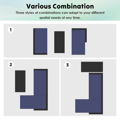 Set di mobili da esterno in rattan PE da 3 pezzi, divano a due posti in vimini per conversazione, divano componibile con cuscino