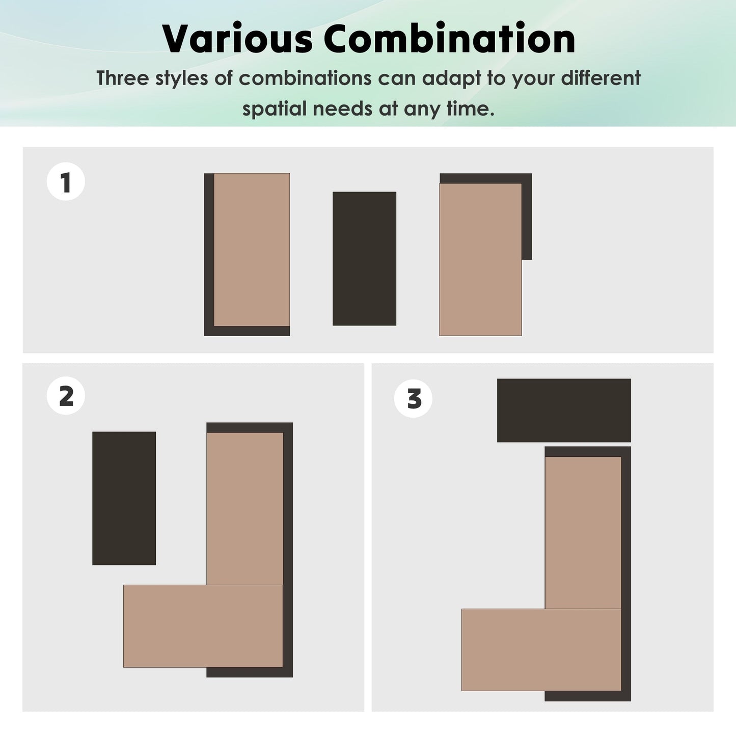 Set di mobili da esterno in rattan PE da 3 pezzi, divano a due posti in vimini per conversazione, divano componibile con cuscino