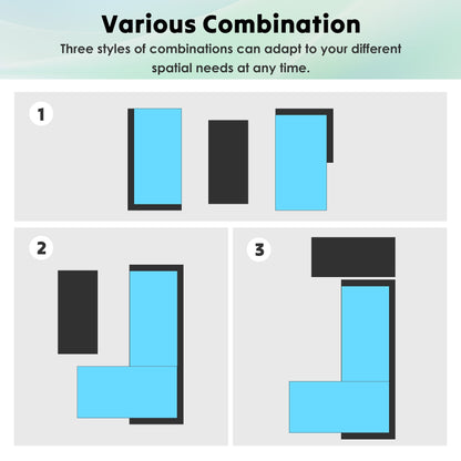 Set di mobili da esterno in rattan PE da 3 pezzi, divano a due posti in vimini per conversazione, divano componibile con cuscino