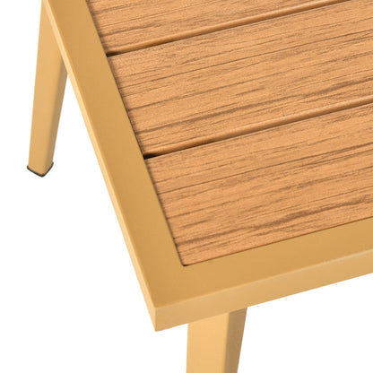 Set da conversazione per patio esterno Moasis da 4 pezzi, divano componibile a L in vimini con cuscini e tavolino laterale