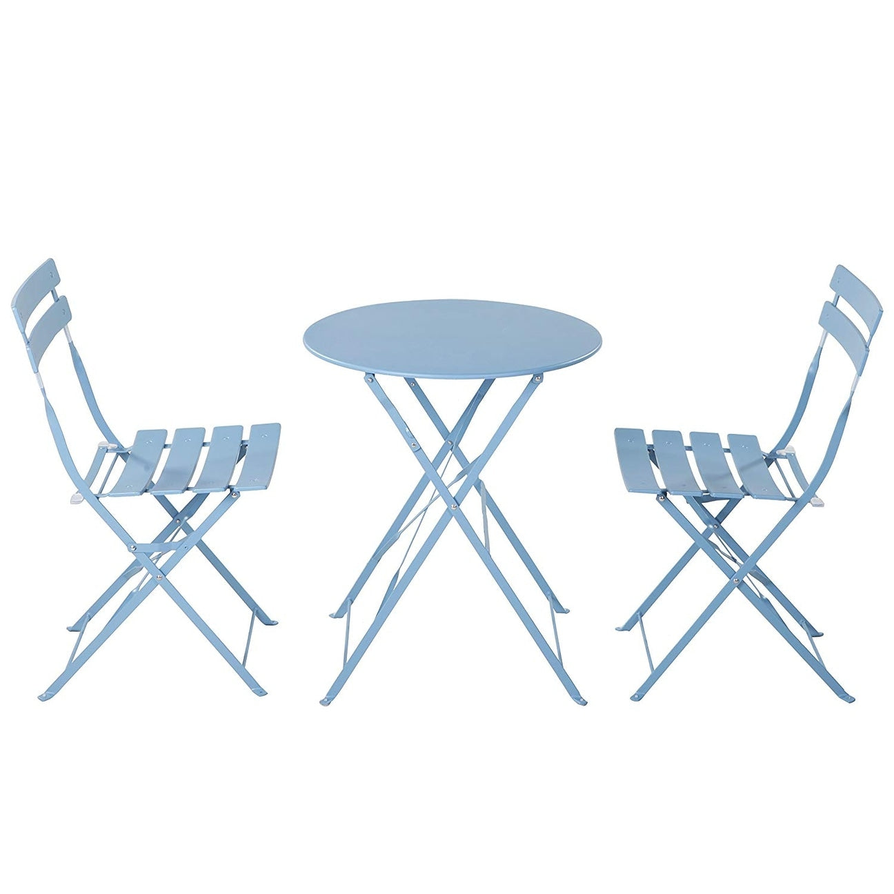 Set da bistrot per patio in acciaio di alta qualità da 3 pezzi Clihome Outdoor