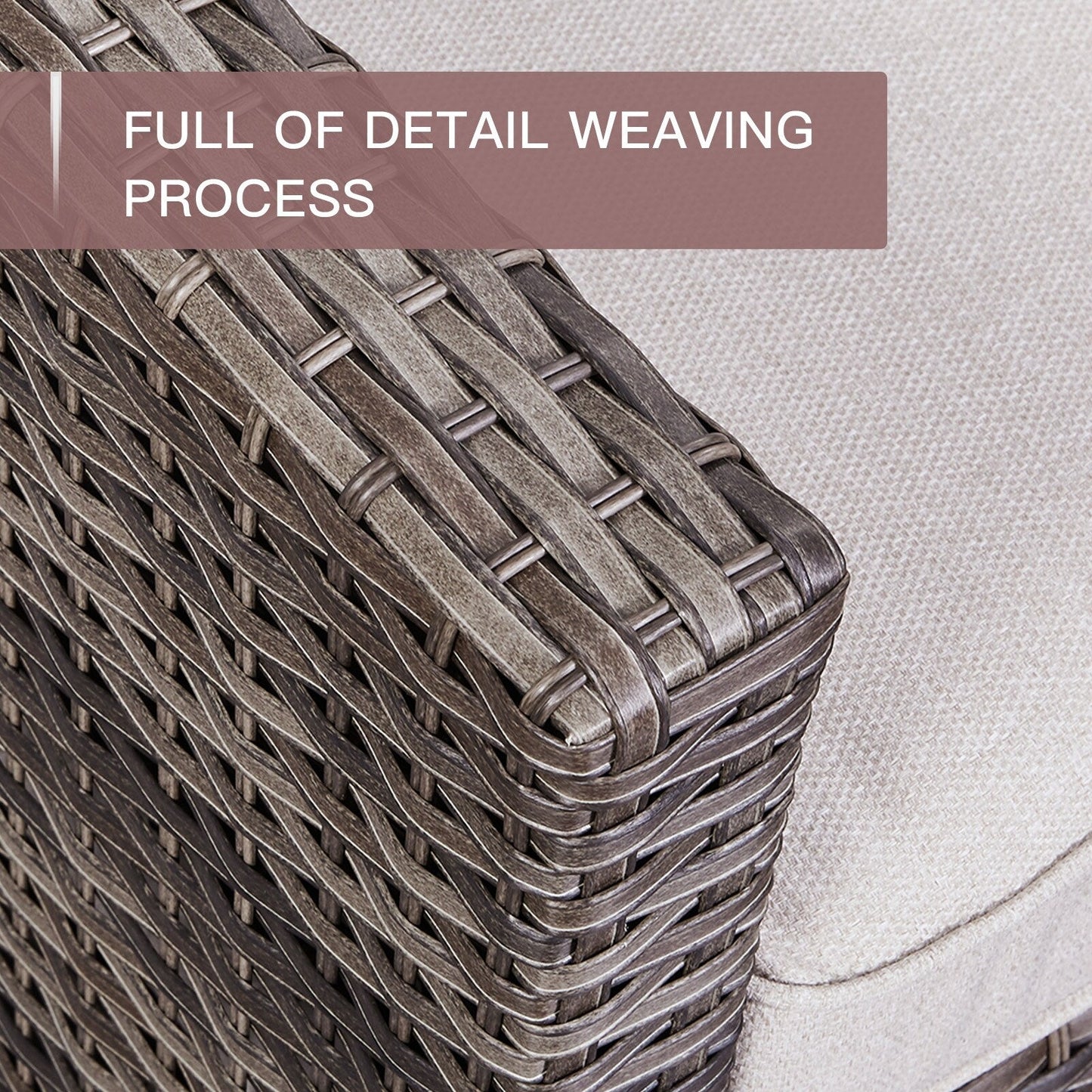 Set da giardino con dondolo girevole in vimini da esterno Gymojoy da 3 pezzi