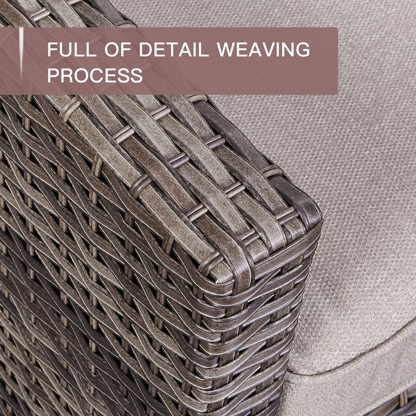 Set da giardino con dondolo girevole in vimini da esterno Gymojoy da 3 pezzi