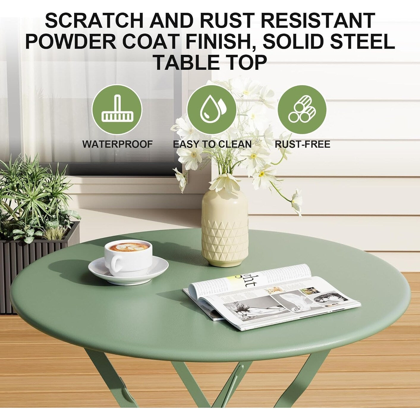 Set da bistrot da giardino da 3 pezzi