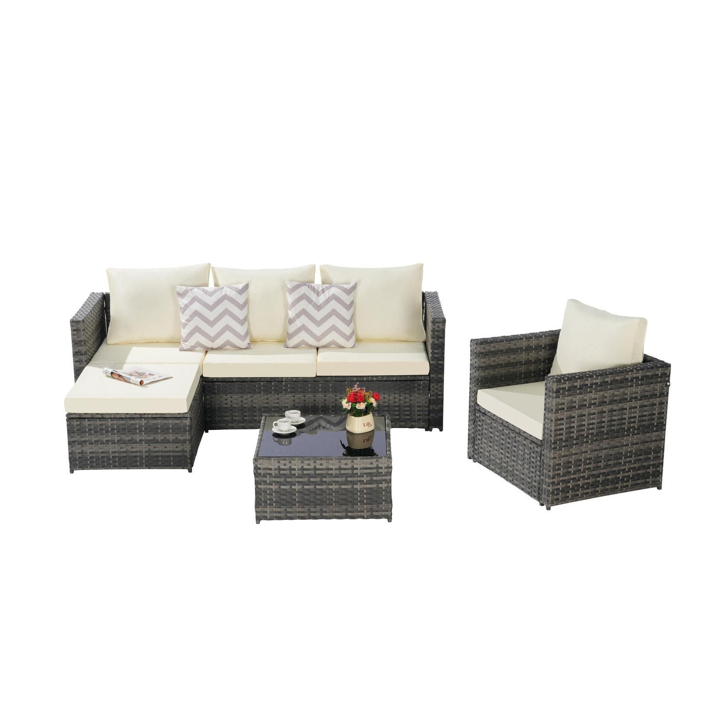 Set di mobili da giardino da 3 pezzi