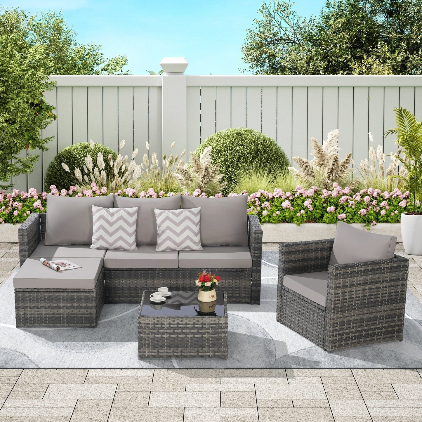 Set di mobili da giardino da 3 pezzi