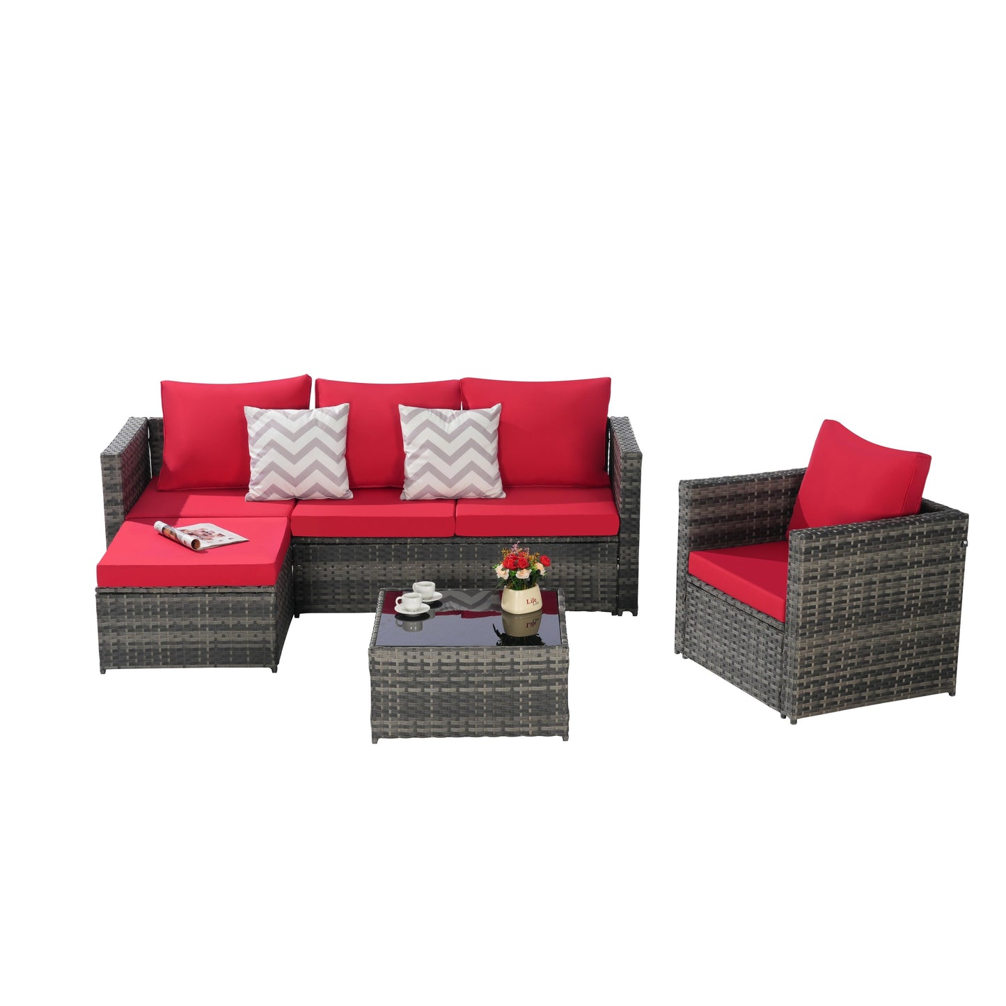 Set di mobili da giardino da 3 pezzi