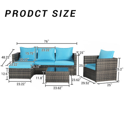 Set di mobili da giardino da 3 pezzi