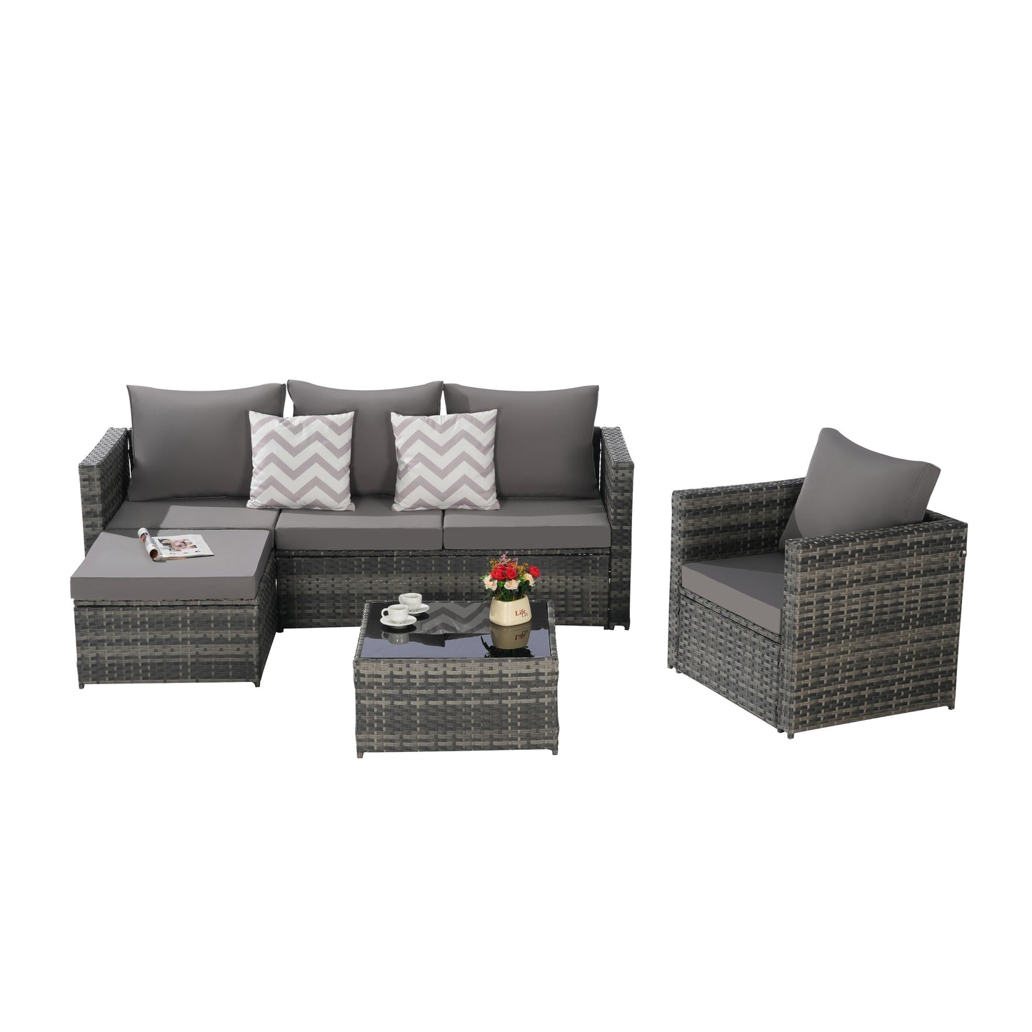 Set di mobili da giardino da 3 pezzi