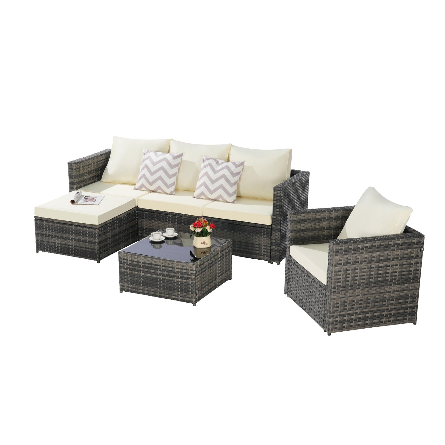 Set di mobili da giardino da 3 pezzi