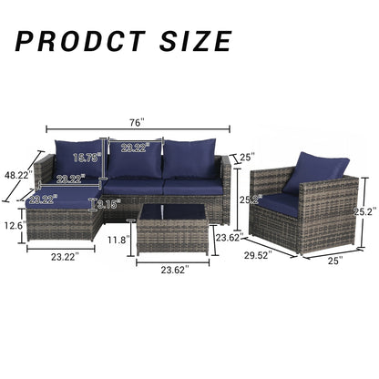 Set di mobili da giardino da 3 pezzi