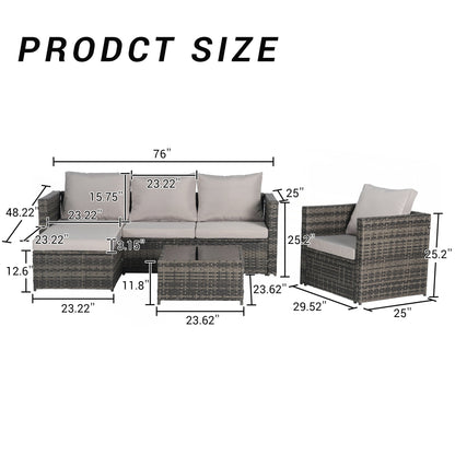 Set di mobili da giardino da 3 pezzi