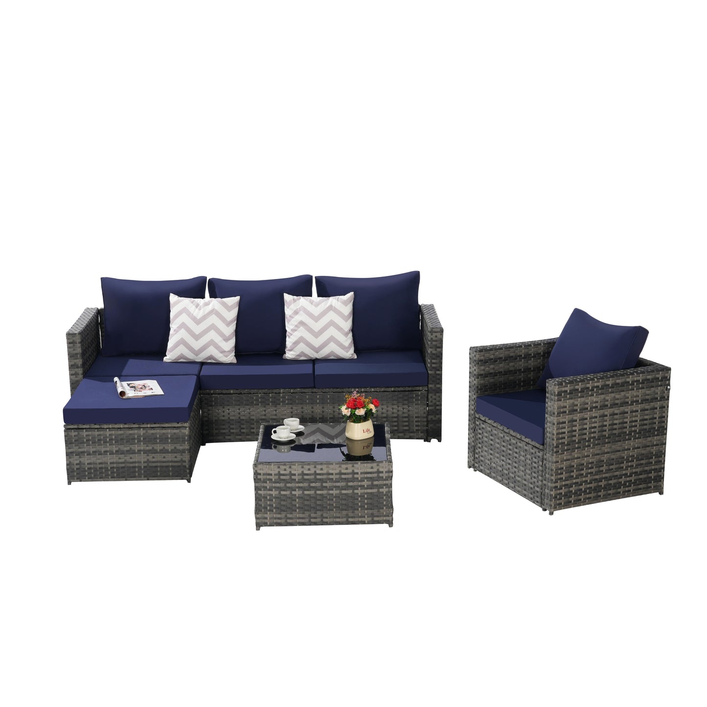 Set di mobili da giardino da 3 pezzi