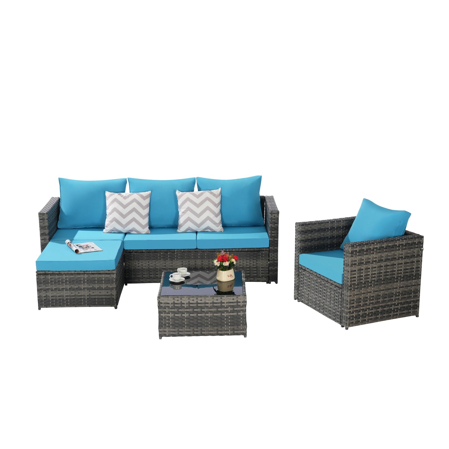 Set di mobili da giardino da 3 pezzi