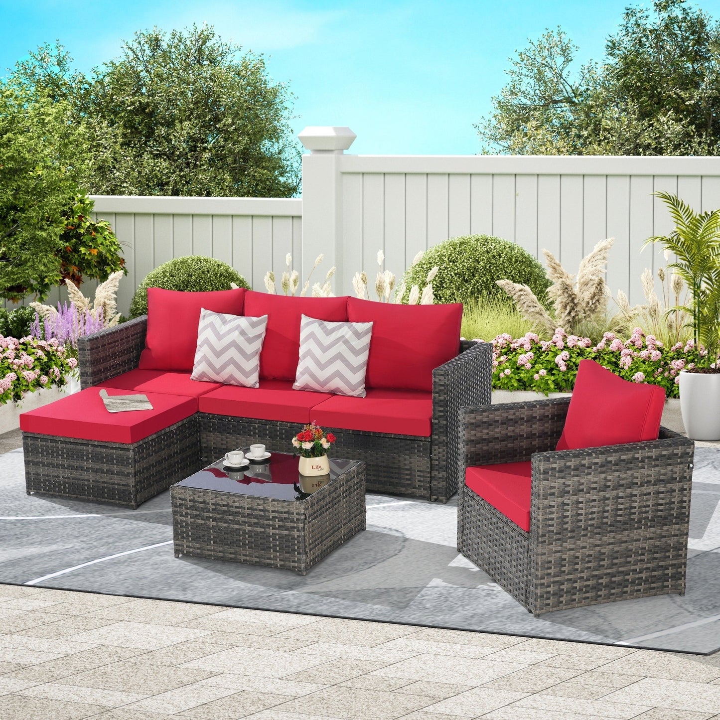 Set di mobili da giardino da 3 pezzi