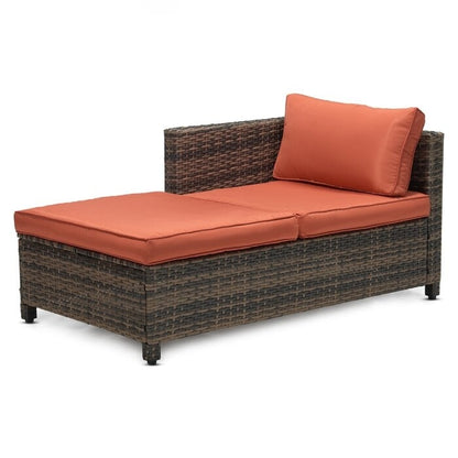 Set di 3 divani componibili in vimini per esterni