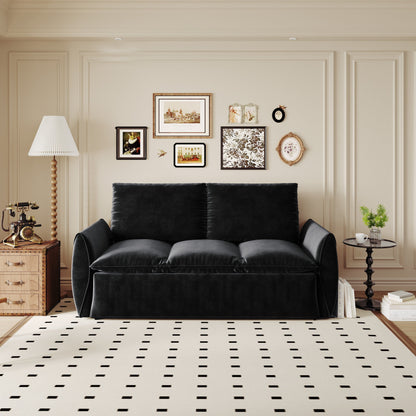 Divano letto trasformabile a 3 posti con set 2 in 1 di cuscini e coperte