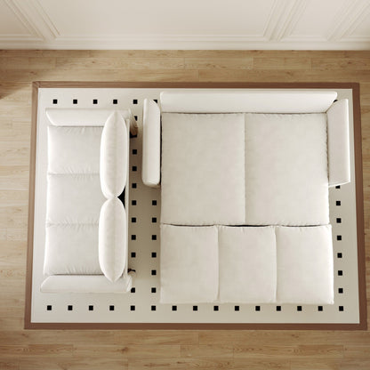 Divano letto trasformabile a 3 posti con set 2 in 1 di cuscini e coperte