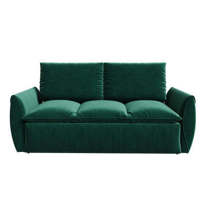 Divano letto trasformabile a 3 posti con set 2 in 1 di cuscini e coperte