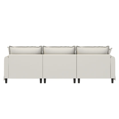 Modulo divano a 3 posti per divano componibile modulare, seduta ampia, divano a nuvola in ciniglia con cuscini decorativi