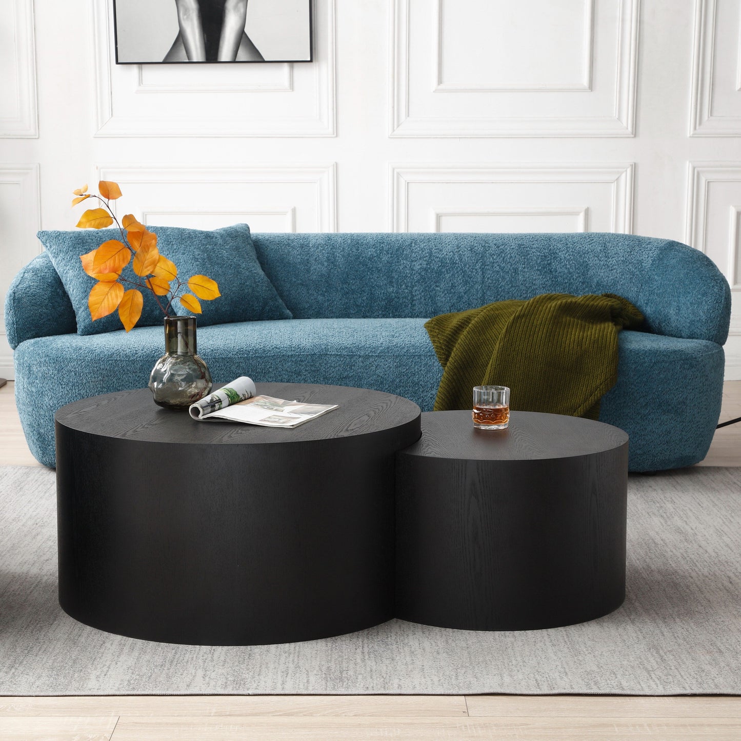 Divano moderno curvo imbottito in tessuto da 86,61 pollici a 3 posti