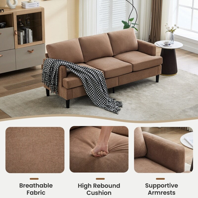 Divano a 3 posti - Tessuto traspirante, braccioli di supporto e gambe robuste