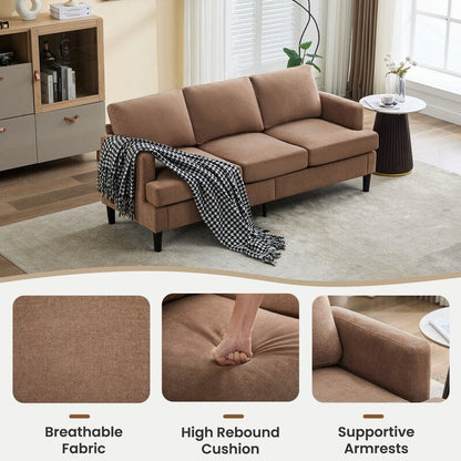 Divano a 3 posti - Tessuto traspirante, braccioli di supporto e gambe robuste