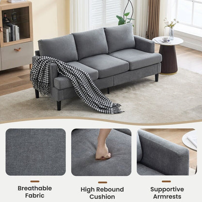 Divano a 3 posti - Tessuto traspirante, braccioli di supporto e gambe robuste