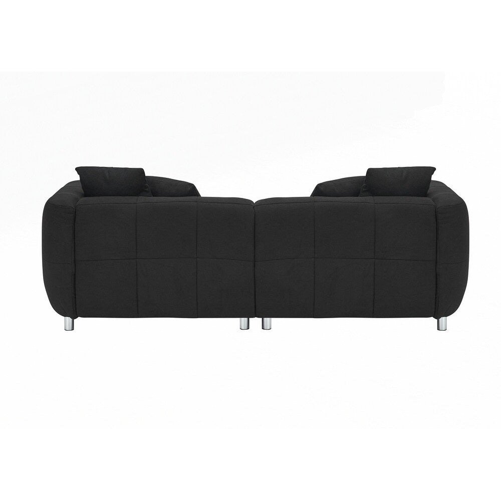 Divano a 3 posti con struttura in legno massello e 4 cuscini