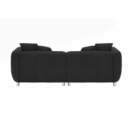 Divano a 3 posti con struttura in legno massello e 4 cuscini