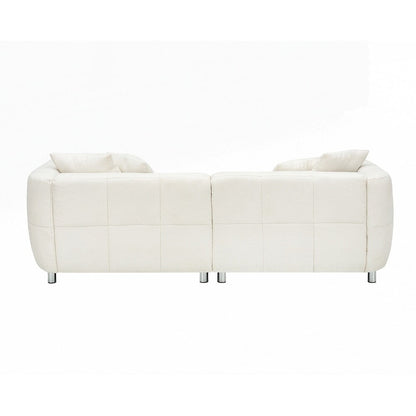 Divano a 3 posti con struttura in legno massello e 4 cuscini