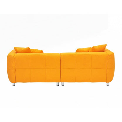 Divano a 3 posti con struttura in legno massello e 4 cuscini