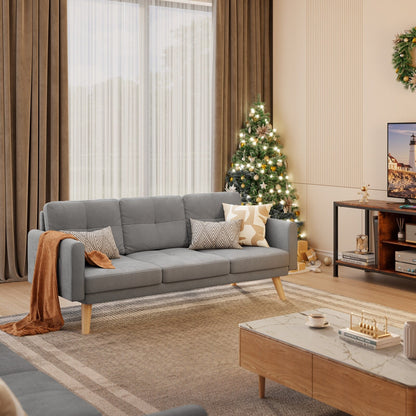 Divano letto imbottito a 3 posti per soggiorno, divano letto reclinabile con schienale